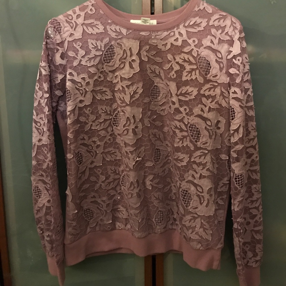 Rose petal color sweatshirt like top! Size S